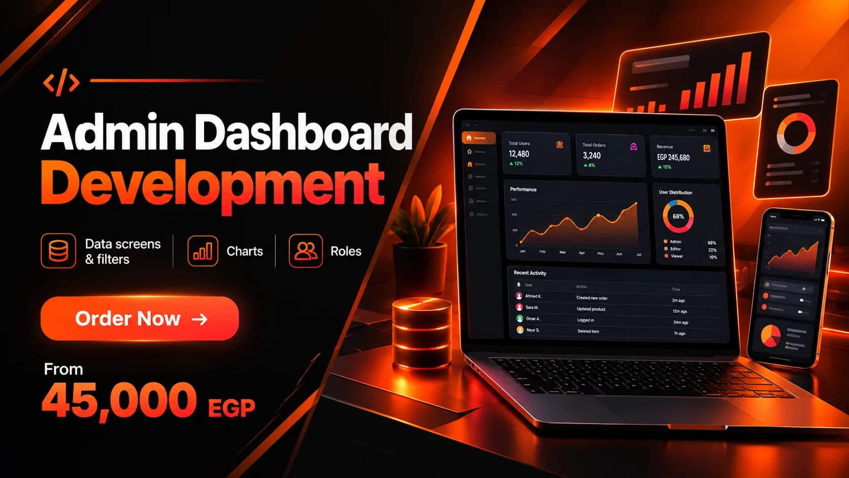 Admin Dashboard Development